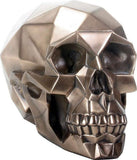 YTC Summit International Bronze Polygon Shaped Human Skull Figurine Skeleton Halloween Decoration New