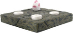 8 Inch Cold Cast Resin Collectible Lotus Three Votive Holder