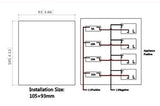 Bandc 4 Gang Marine Boat Bridge Control Switch Panel with LED Rocker Circuit Breaker