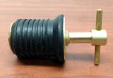 MARINE BOAT BRASS TWIST TOP DRAIN PLUG 1" DIAMETER HULL LIVEWELL USE