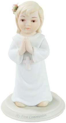 Pacific Giftware First Communion Toddler Girl Praying Statue Fine Porcelain Figurine, 5.25" H