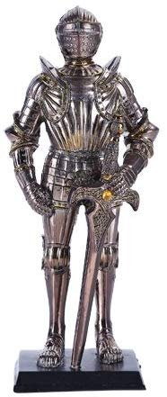 Pacific Giftware 7" Tall Medieval Knight Statue Figurine Suit of Armor with Stand
