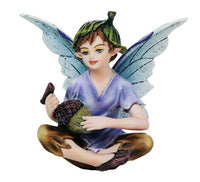 Pacific Giftware Fairy Garden Flower Boy Fairy with Acorn Decorative Mini Garden of Enchantment Figurine 3 Inch