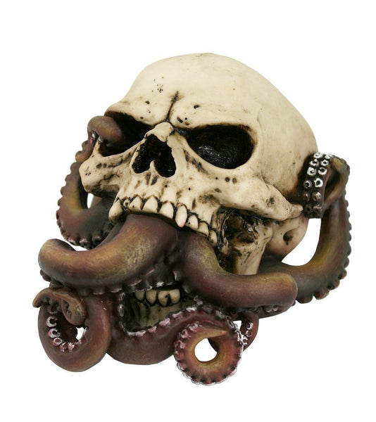 Pacific Giftware Nautical Decor Kraken Octopus Tentacles Protruding Cthulhu Skull Deadly Ocean Pirate Collectible Decorative Figurine 6.5 Inch Long