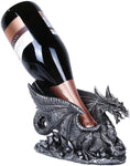 Pacific Giftware Mythical Dragon Wine Bottle Holder Medieval Fantasy Bar or Kitchen Table Decor Sculptures and Decorative Gothic Tabletop Wine Rack