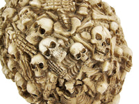 YTC Summit International Human Skull Decorated with Skeletons and Skulls Halloween Figurine