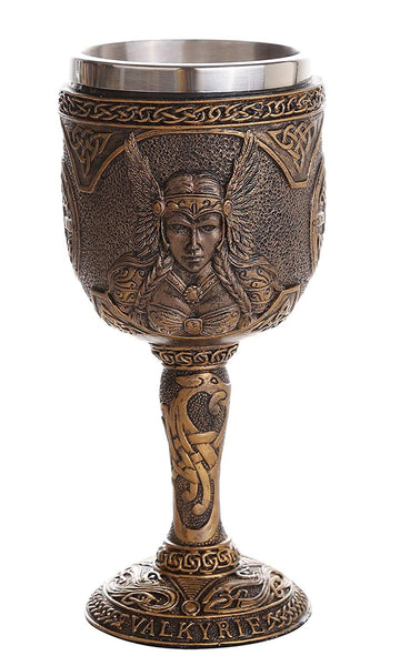 Pacific Giftware Norse Mythology Valhalla Warriors Valkyrie Wine Goblet Chalice Cup 7oz