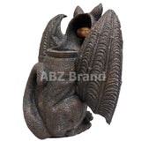 ABZ Brand Vampire Winged Red Eye Standing Cat Gargoyle Candle Holder Statue Figurine Gothic Myth Fantasy Sculpture Decor