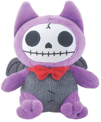 SUMMIT COLLECTION Furrybones Purple Bat Flappy Wearing Red Bow Tie Small Plush Doll