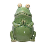 Pacific Giftware PT Ceramic Meditation Pose Frog Outdoor Decorative Figurine
