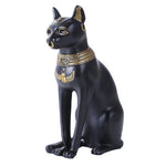 Pacific Giftware 8 Inches Ancient Egyptian God Black and Golden Bastet Cat Statue Figurine