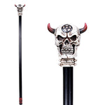 ABZ Brand Horned Devil Skull Star of David Decorative Walking Cane 36"