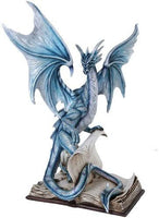 Pacific Giftware Large Spellbound Dragon Protecting the Secrets Book of Spells Figurine 18 Inch