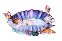 Pacific Giftware Sheila Wolk Mermaid Collection The Cradle Baby Mermaid Shell Figurine Collectible 6 Inch