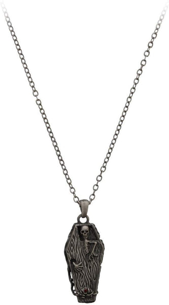 Lead Free Alloy Skull Coffin Necklace