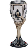 Pacific Giftware Dead Man's Hand Poker Skull Goblet 8 Inch Tall