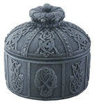 Grey Celtic Crown Embellished Decorative Trinket and Jewelry Box