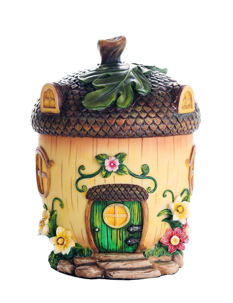 Pacific Giftware Miniature Fairy Garden of Enchantment Fairy Acorn Cottage Figurine Display 6.5 Inches