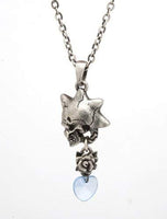Lead-free pewter Necklace - Punk Skull
