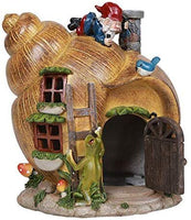 ABZ Brand Snail Shell Gnome House Garden Statue Friendly Frog