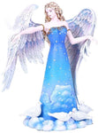ABZ Brand Sky Night Star Guardian Changeling Angel with White King Pigeon Figurine