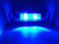 MARINE BOAT LED BLUE OBLONG STAINLESS STEEL COURTESY LIGHT AWESOME ACCENT