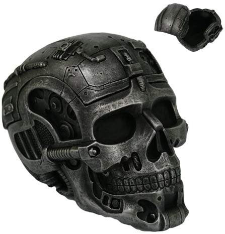 Cyborg Skull Jewelry Box Collectible Figurine