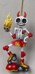 Skelly ornament - La Muerte Llameante