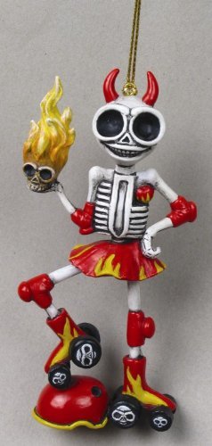 Skelly ornament - La Muerte Llameante
