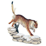 Pacific Giftware Wildlife Bengal Tiger Trotting On Snowcap Rocks 11 Inch Collectible Figurine Statue Home Decor Gift