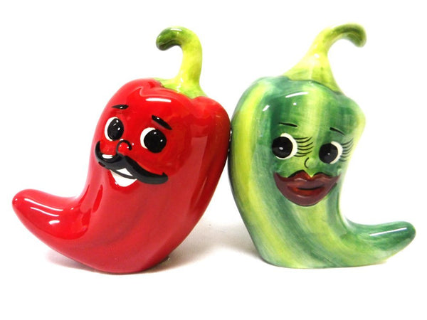 1 X Hot Chili Peppers Magnetic Salt & Pepper Shakers S/P