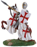 Pacific Giftware Crusader Knight Holding Spear Calvary On Horseback Defending Crusader Kingdoms Figurine