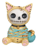 Furrybones Calico Mao Mao Signature Skeleton in Kitty Cat Costume Wrapped in Yarn