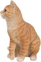 Pacific Giftware Realistic Looking Orange Tabby Cat Kitten Collectible Figurine Amazing Detail Glass Eyes Hand Painted Resin 12 inch Figurine Perfect for Cat Lover Collectible