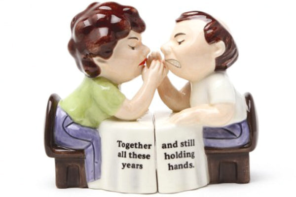 Couple Holding Hands: Together After These Years Salt and Pepper Shaker Set
