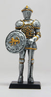 4 Inch Medieval Knight with Sword and Shield Resin Statue Figurine