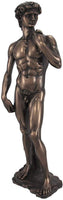 Michelangelo's "David" Bronzed Finish Statue Nude Sculpture