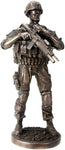 YTC Metal Tone Reporting Detail Fighting Soldier with Gun Statue Display