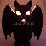 ABZ Brand Vampire Winged Red Eye Standing Cat Gargoyle Candle Holder Statue Figurine Gothic Myth Fantasy Sculpture Decor