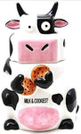 Ceramic Cow Cookie Jar Black / White, 10 inches H