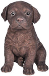 ABZ Brand Cute Brown Chocolate Labrador Puppy Statue Life Like Pup