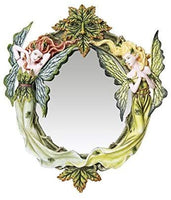 Pacific Giftware 14" Fairyland Greenman Twins Leaf Fairies Mirrors