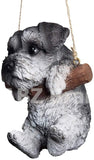 ABZ Brand Loving Cute Animal Pet Puppy Kitten Hanging Collectible Figurine Statue (Schnauzer)