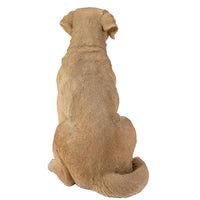 Life Size Sitting Yellow Labrador Retriever Statue Collectible Dog