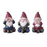 See hear speak no evil gnomes set of 3 figurines