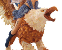 13.25 Inch Purple Fairy with Griffin Mythological Statue Figurine