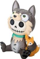 SUMMIT COLLECTION Furrybones Wolfgang Signature Skeleton in Wolf Costume with Fox Friend