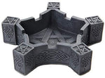 PTC Pacific Giftware Pentacle Geometric Shaped Hand Painted Resin Ashtray, Dark Gray