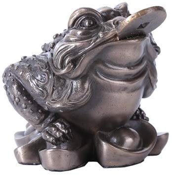 Feng Shui Money Frog Statue Coin Money Home Decor