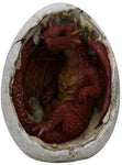 4.75 Inch Red Dragon Hatchling in Egg Casing Statue Figurine